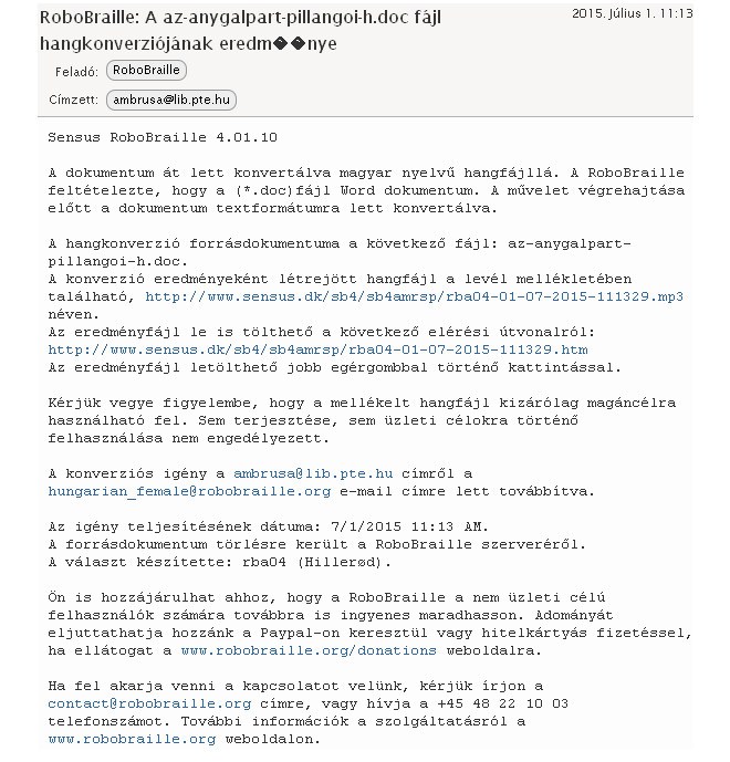 Napi trükk - RoboBraille: készíts ingyenesen szövegből hangot!