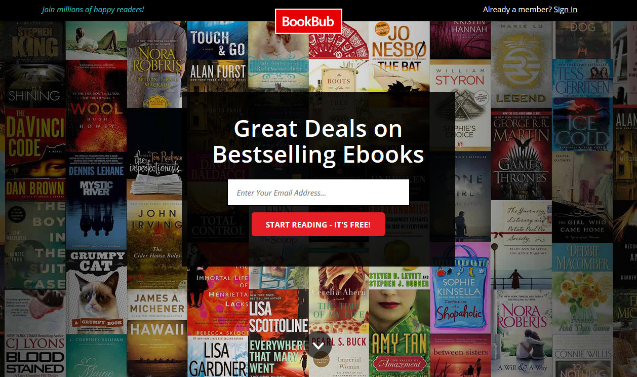 BookBub - Akciós könyvek tárháza!