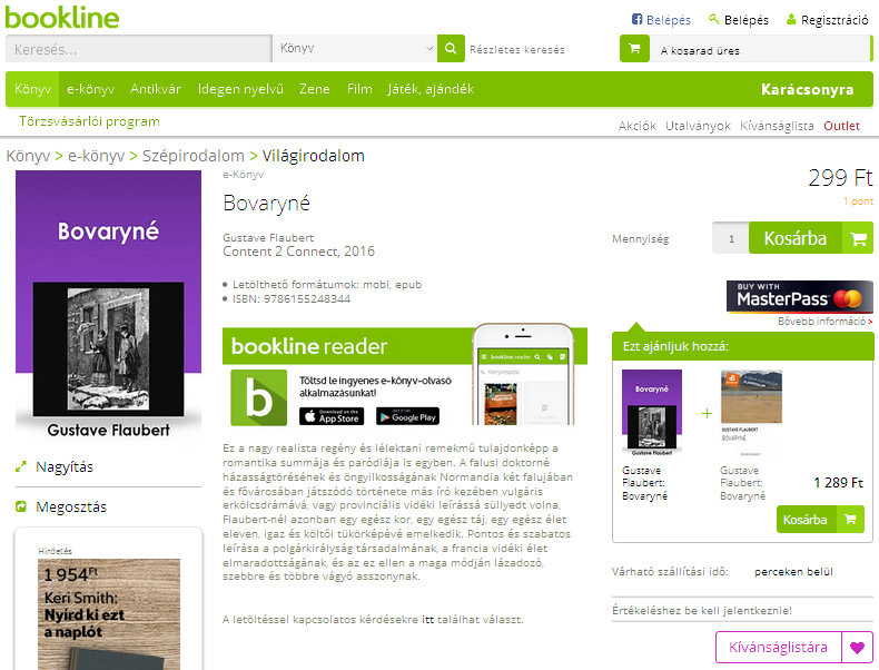 7. ábra - Bookline: Gustave Flaubert: Bovaryné 7. ábra - Bookline: Gustave Flaubert: Bovaryné