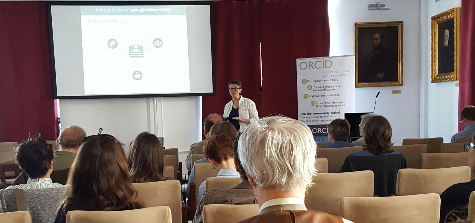 Laure Haak megnyitója az ORCID Workshopon Laure Haak megnyitója az ORCID Workshopon